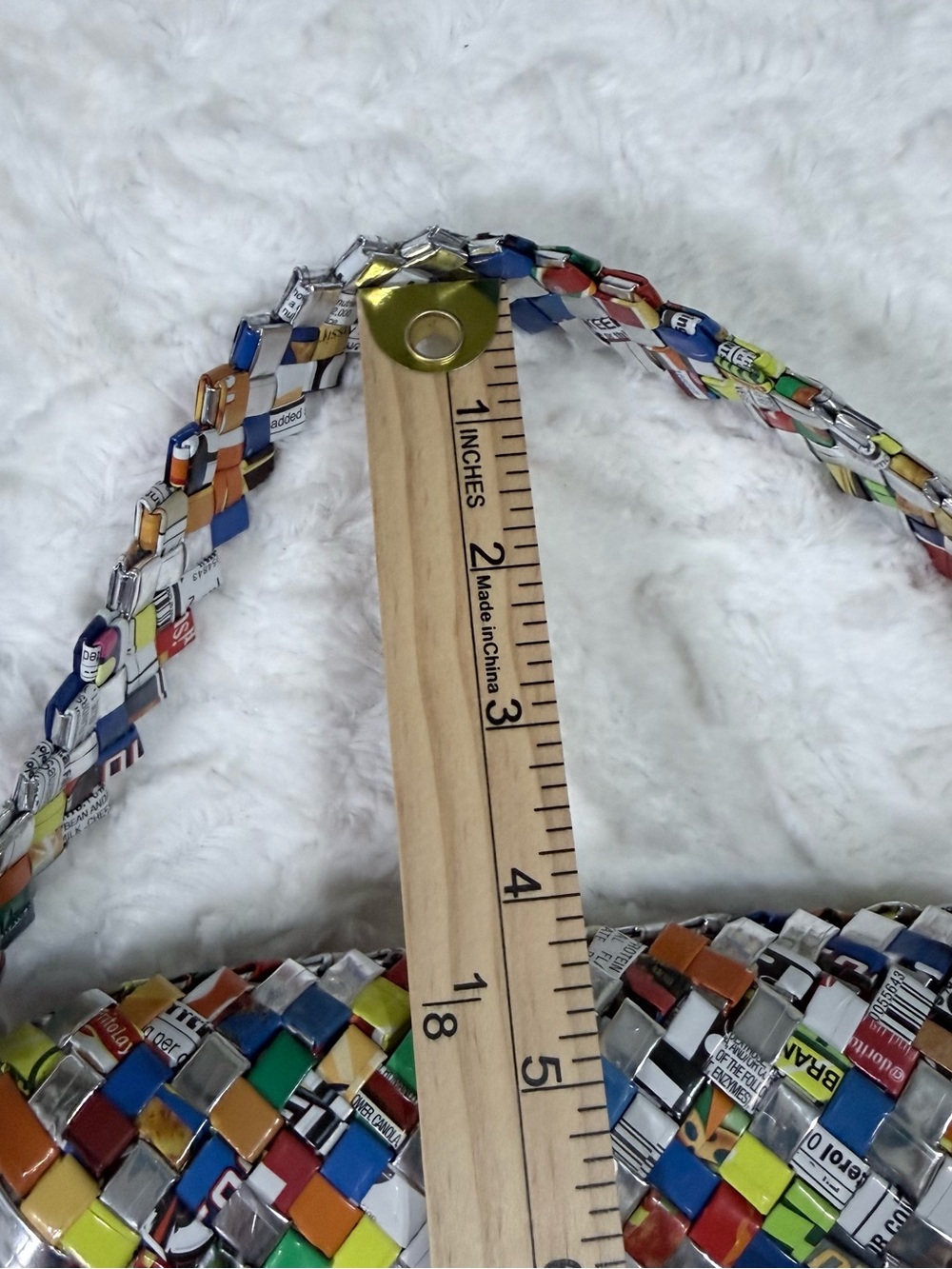 Source Unknown Multicolor Woven Shoulder Bag with Silver Accents - Picture 12 of 12